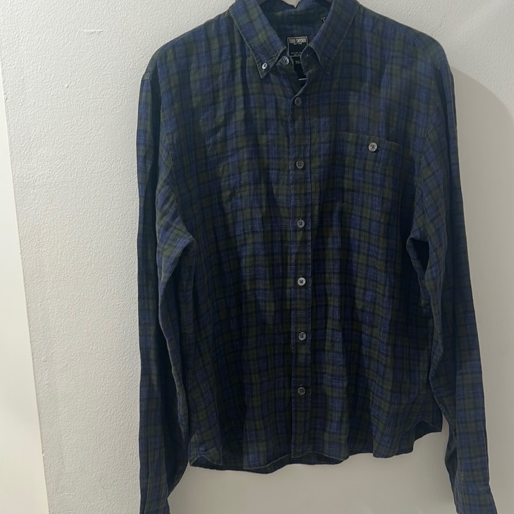 Todd Snyder linen shirt plaid